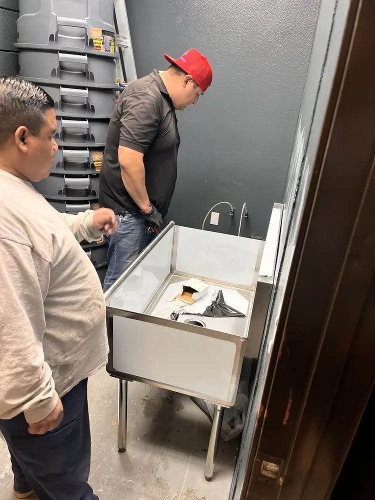 Commercial plumbing and sink installation in Braden